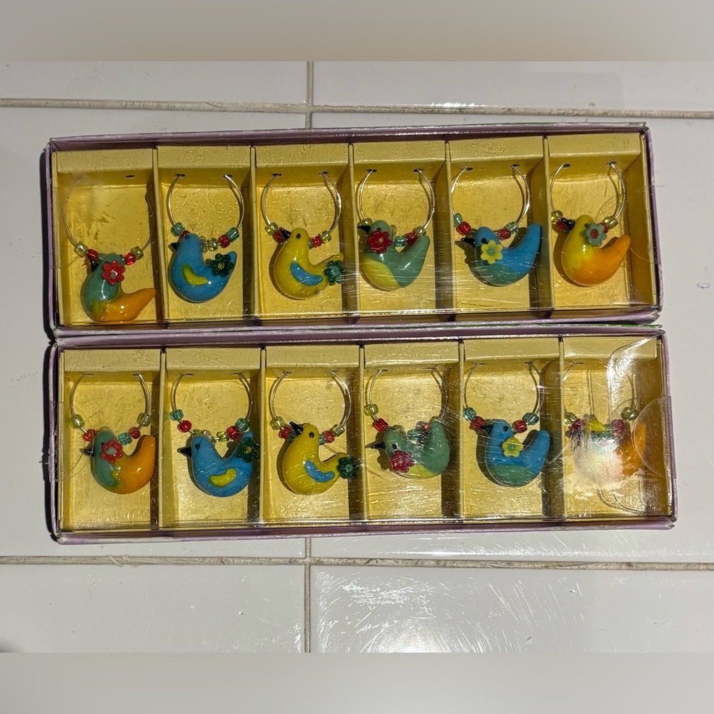 Pier 1 Imports Bird Drink Charms 2 Packs of 6